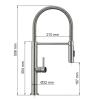 Pure.Sink Luxion Solid stainless steel professional kitchen faucet with flexible spout and 2 spray modes PLXFLEX-02
